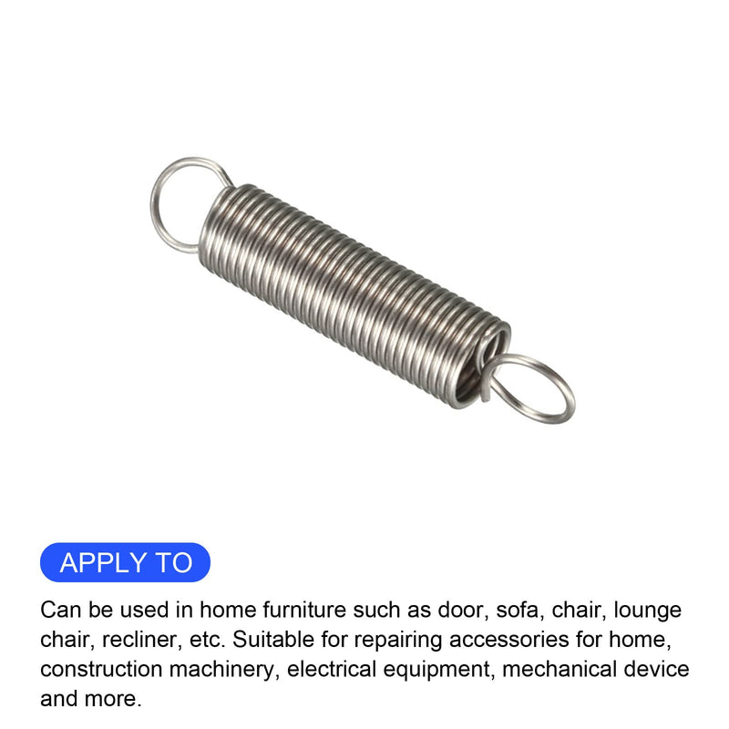 METALLIXITY Extension Spring (0.4x4x20mm/0.016"x0.16"x0.79") 5Pcs, Stainless Steel Tension Spring Wire - for Home Repair Construction Machinery 0.016"x0.16"x0.79"
