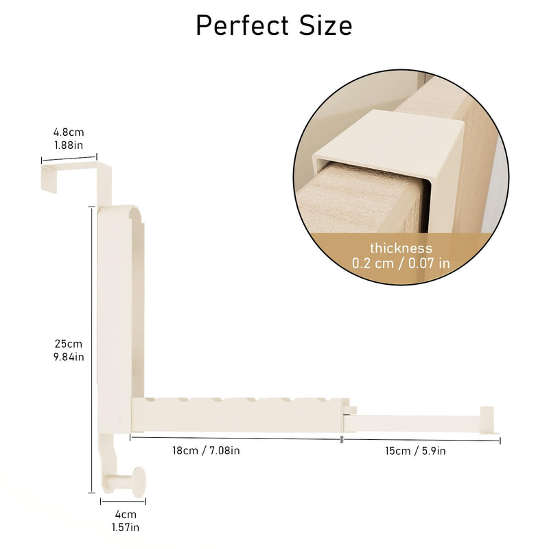Over The Door Drying Rack, Foldable Portable Over The Door Hooks Hanger with Towel Racks for Coat Clothes Laundry Bathroom Bedroom Travel Hangers (Milky White, 1 Pack) Milky White - NewNest Australia