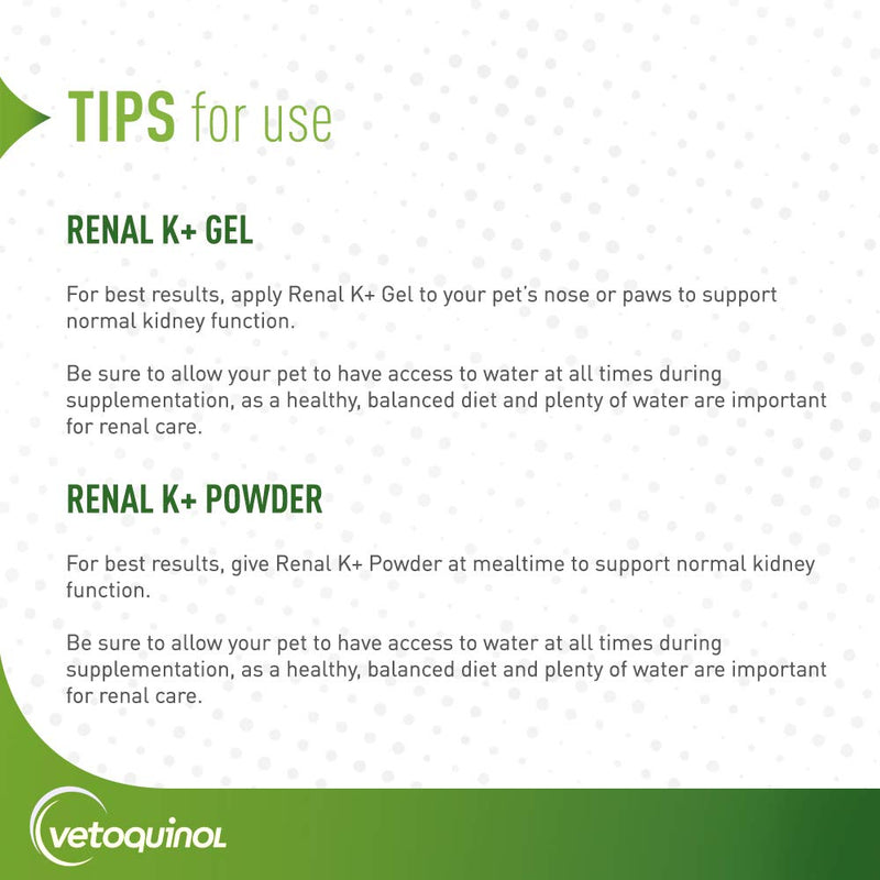 Vetoquinol Renal K+ (Potassium Gluconate) Potassium Supplement Gel for Dogs and Cats, 5oz - NewNest Australia
