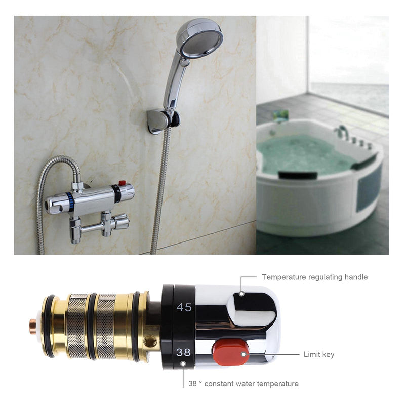 Thermostatic Bath Mixer Tap Shower Valve Handle Spare Repair Cartridge Kit Hot