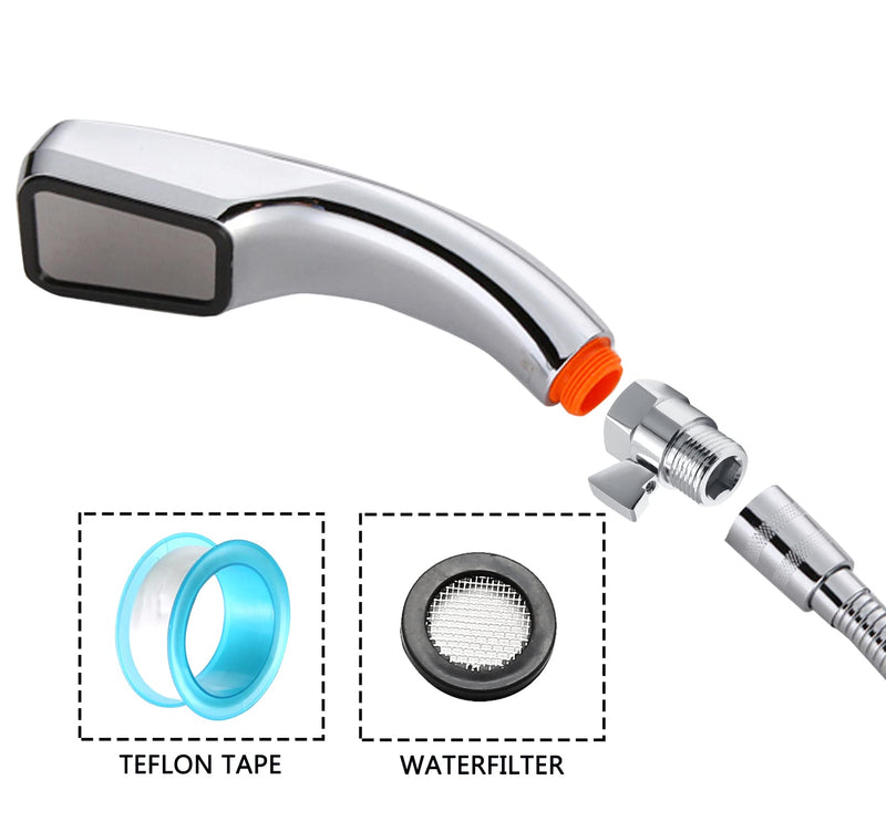 BokWin Shower Head shutoff Valve，Water Flow Control Valve Brass Shut Off Valve G1/2 Water Pressure Regulator for Hand Held Shower Head & Bidet Sprayer