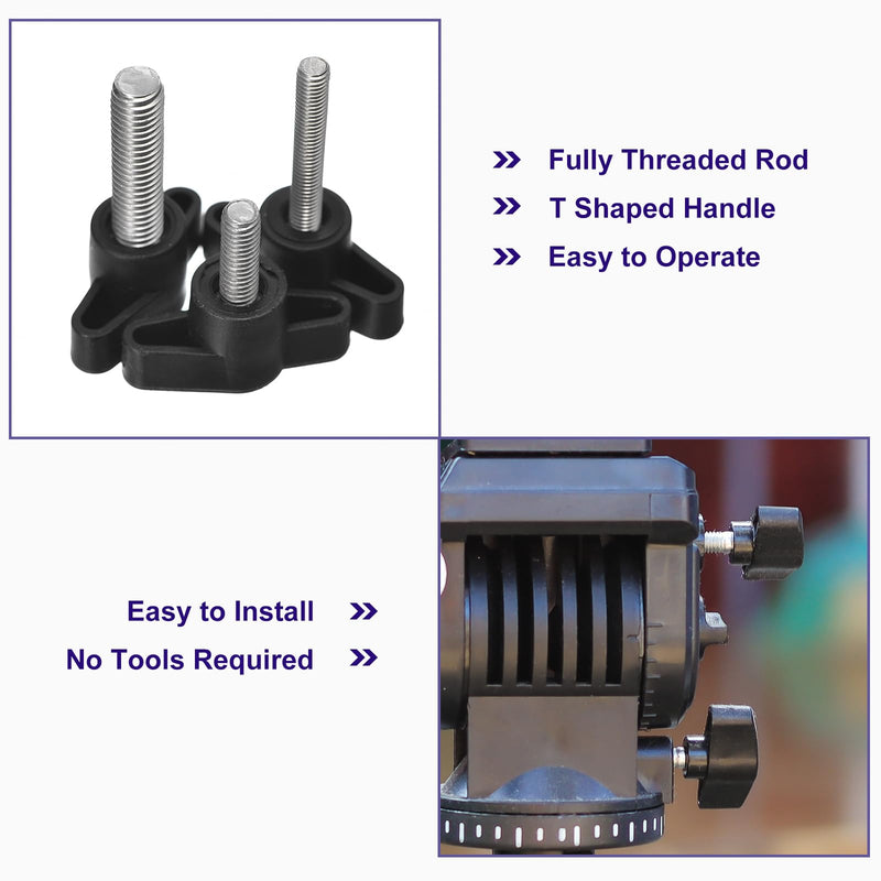 uxcell 5Pcs Clamping Screw Knob, M5 x 25mm Metric Carbon Steel T Shaped Thumb Screws Handle for Quick Remove Hand Tightening Knob Replacement 5