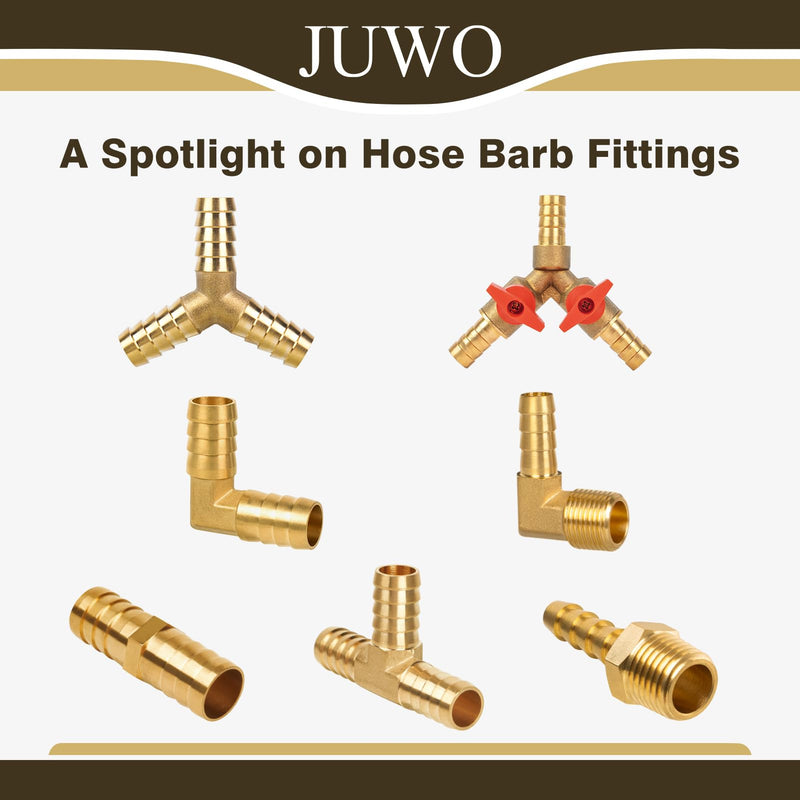 Air Hose Fittings, 1/8" NPT Male to 1/4" Barb, Brass Hose Barb Fittings, Heavy-Duty and Leak-Free Adapter for Air, Water, Fuel Line, NSF & UPC Certified, 4 Pack 1/4" Barb x 1/8" NPT Male