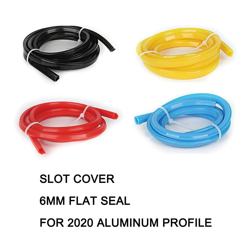 10Meters T Slot Aluminum Profile Flat Seal Slot Cover,Dust Protection Soft Cover Seal Strip for 2020 Series/1010 Series 6mm Slot Aluminum Extrustion Profile 10 meters/ 394 inch blue 1