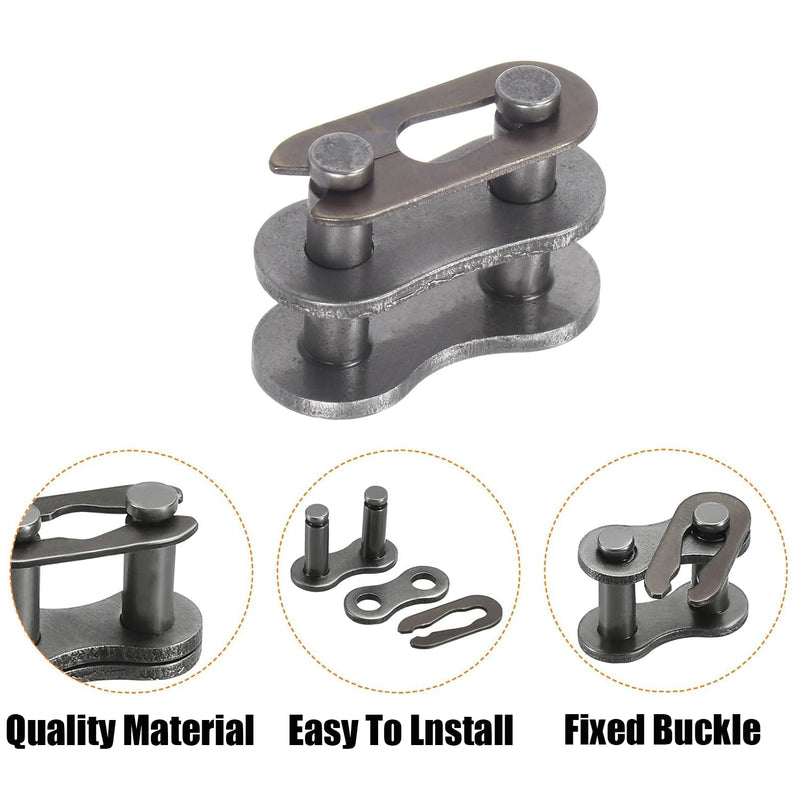AZSSMUK #35 Roller Chain - 5 Feet Carbon Steel Material with 2 Connecting Links Industrial Chain - 160 Links 35-5FT