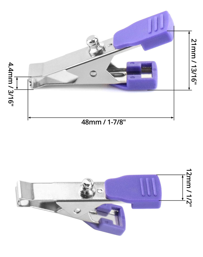 QWORK Veterinary Electrode Clip, 10 Pack Universal Accurate EKG/ECG Limb Clip Multi-Function Clamp Adapters for Electrode Resting Tabs, Snap Pinch Needle Banana 10 pcs