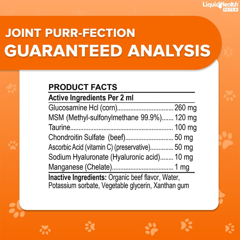 LIQUIDHEALTH Pets K9 Level 5000 Glucosamine Chondroitin for Dogs & Puppies & Joint Purr-Fection Hip & Joint Glucosamine Drops for Cats & Kittens - Pet Supplement Bundle for Joint Health & Mobility - PawsPlanet Australia