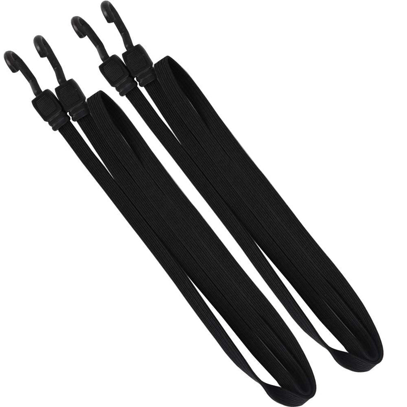 XSTRAP STANDARD 2PK 77 Inch Flat Bungee Cord Heavy Duty Adjustable Long Straps with Hooks for Hand Truck, Camping, Motorcycle, Cars, Bikes, Luggage Rack (Black) Black