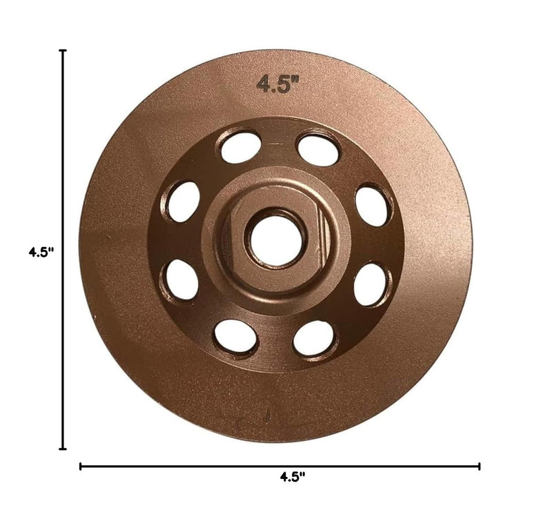 4.5" Diamond Grinding Wheels for Concrete or Masonry, 16 Double Row Segments, 30/40 Grit, Medium Bond, 5/8"-11 Arbor 4.5"- 16 Segs Premium Double Row - 5/8"-11 Arbor