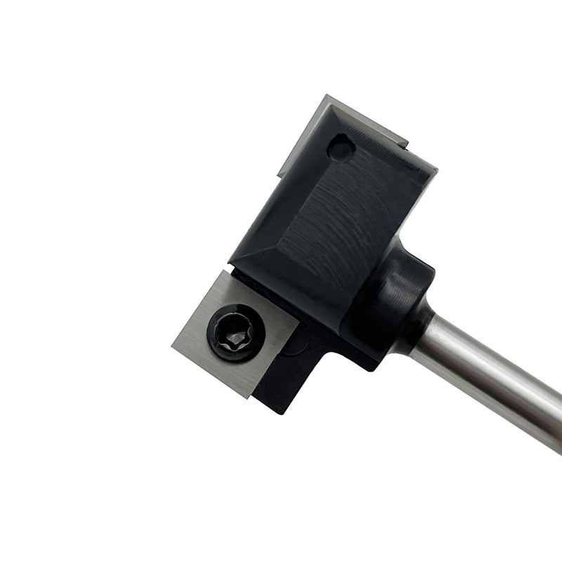 CNC Spoilboard Surfacing Router Bit,2 Wing 1-1/2 inch Cutting Diameter, 1/4 inch Shank,Carbide Tipped Slab Flattening Bit for Woodworking by LU&MN 1 1/2" Cutting Dia.