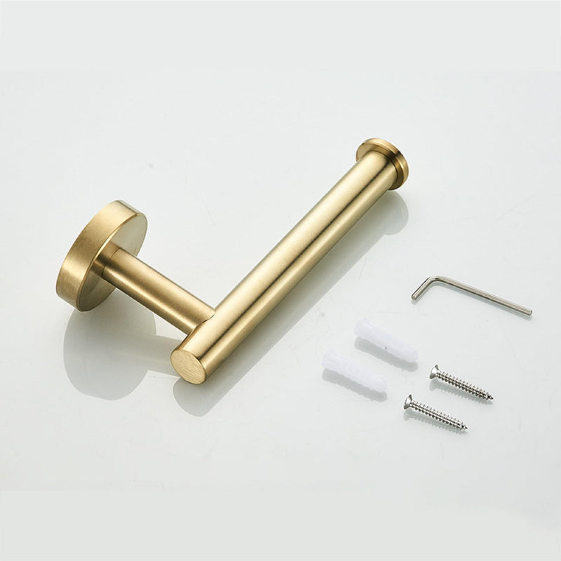 SEIDO Bathroom Toilet Paper Holder Gold, 304 Stainless Steel Hand Towel Bar Wall Mount, 6.5" L Kitchen Paper Towel Holder, for Kitchen, Bathroom, Hallway, Brushed Gold, 6.5 Inch 6.4Inch