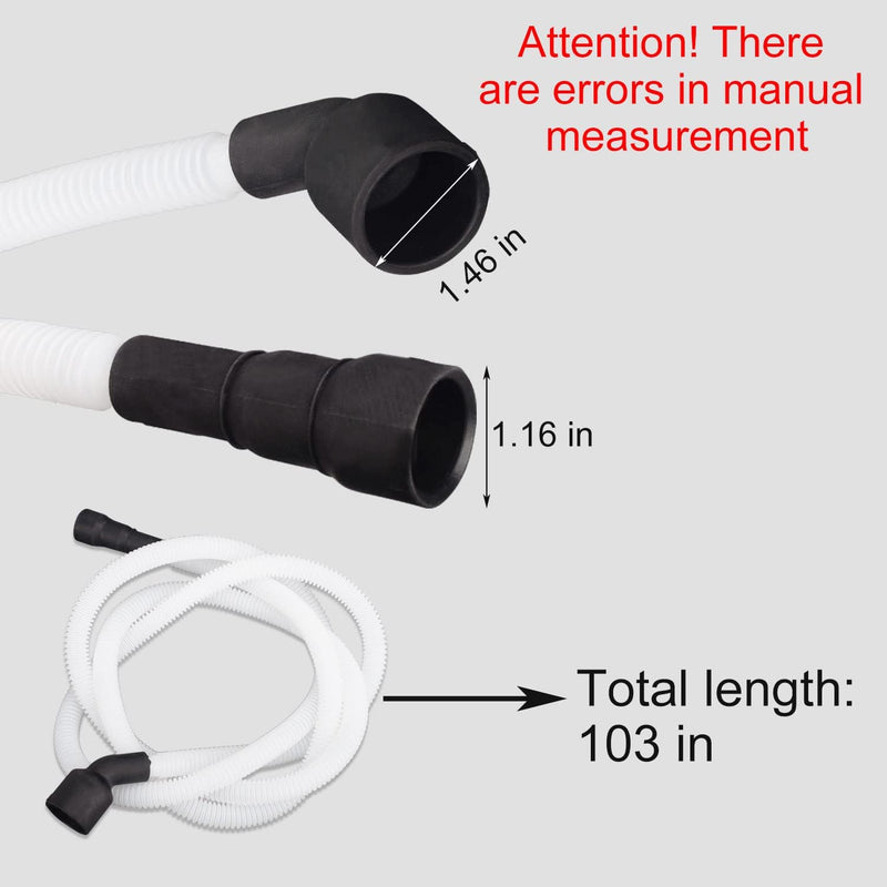 807117001 Dishwasher Drain Hose Compatible with Frigidaire & Electrolux Dishwashers, Replaces AP5806794 PS9494138