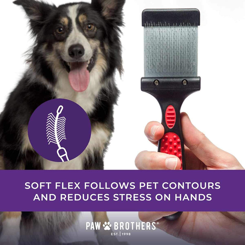 RYAN'S PET SUPPLIES Double Sided Flex Slicker Brush, Firm, Small - Quicker Slicker Detangling and Conditioning Spray, Ready to Use, 16 oz - PawsPlanet Australia