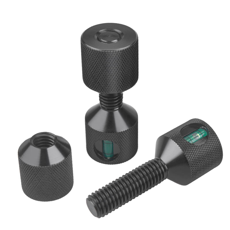 1-1/8" Two Hole Pins Built-in Level 6061 Aluminum 2 Hole Flange Alignment Pin with Anodized Oxide Black Finish 4Pcs 4