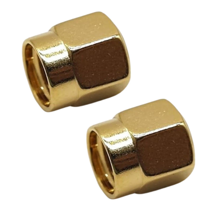 5PCS SMA Plug Dust Cap, SMA Female Jack Dust Cap Gold-Plated RF Coaxial Connector Protective Cap SMA Connector Accessories 5