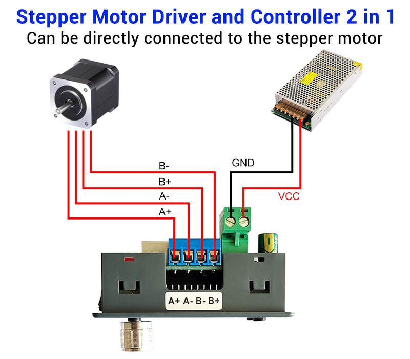 42 57 Stepper Motor Driver Controller Integrated Board Forward/Reverse Pulse Speed Angle Control Module PLC Serial Communication