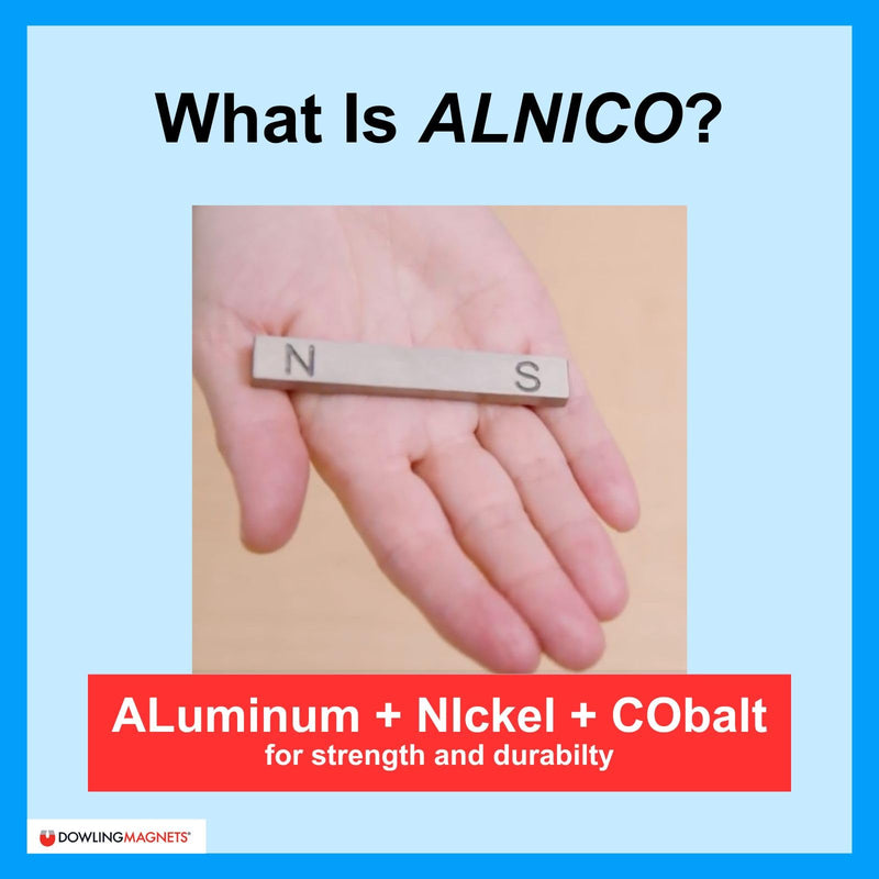 Dowling Magnets 3-Inch Alnico Bar Magnets, Set of Two Magnets (Bar Magnets for Science Classroom) with North and South Poles Clearly Marked/Stamped. Learning Magnets. Item 731011.