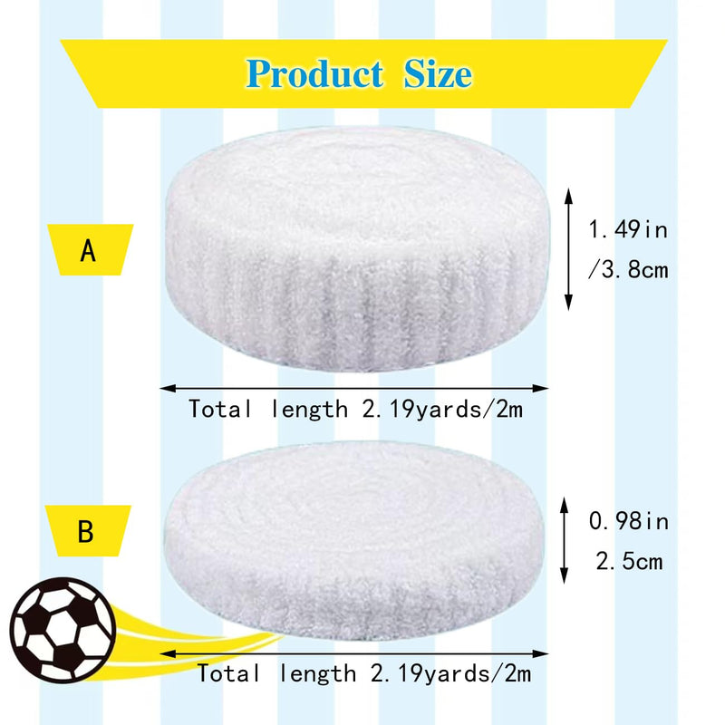 2 Roll Tubular Bandage, Stretch Dressing Retainer Tubular Webbing, Tubular Gauze Stockinette Tubing for Legs, Stretch Netting for Wound Care Without The Use of Adhesive Tape (2 Sizes) White