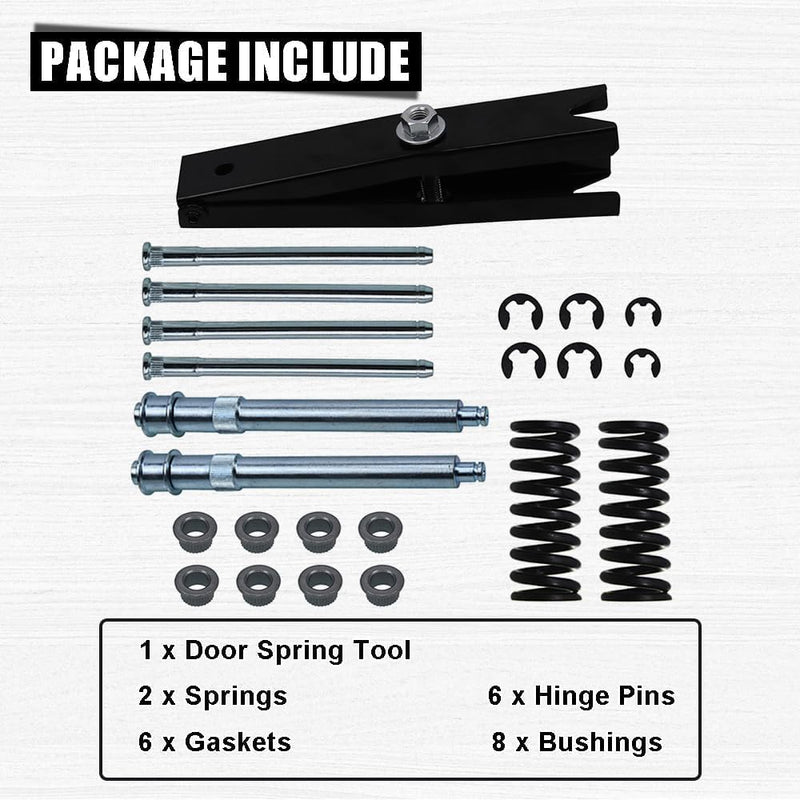 Door Hinge Repair Kit with Spring Tool - Compatible with 94-04 Chevrolet Door Roller pin Hinge with Tools and Springs 94-04 Chevrolet 23pcs
