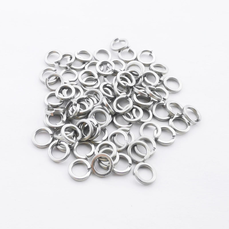 M3 Split Lock Washer,120PCS 304 Stainless Steel(18-8) Spring Lock Washers for Bolts Nuts and Screws,Silver M3 x 5 x 0.8mm -120PCS