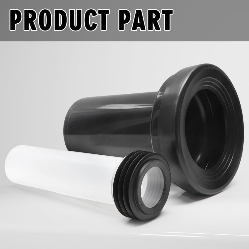 Wall Hung Toilet Gasket and Connector Set Compatible with Geberit 152.404.46.1/240.752.11.1-Includes Drain Pipe,Flush Pipe,Nuts,Washers,Installation Kit Bowl Replacement