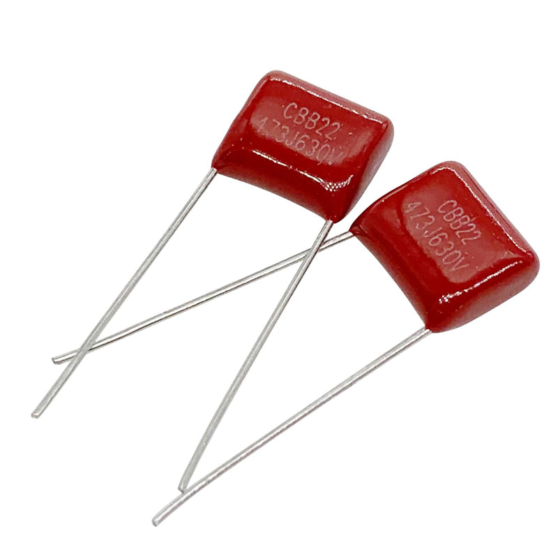 20pcs CBB22 630V 473J 0.047UF 47NF Metallized Polypropylene Film Capacitors Assortment Kit Pin Pitch 10 20