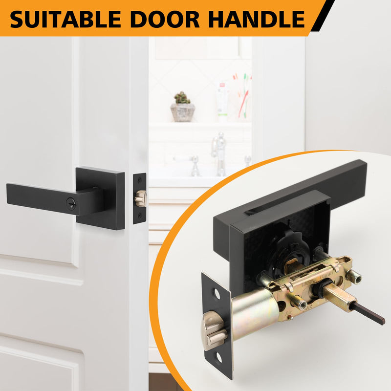 Adjustable Door Latch 2-3/8''(60mm)or 2-3/4''(70mm), 45° Turning Angle Universal Door Lock Replacement Part with 5/16'' Square Hole, Suitable for Interior Door and Front Door Leverset Latch.