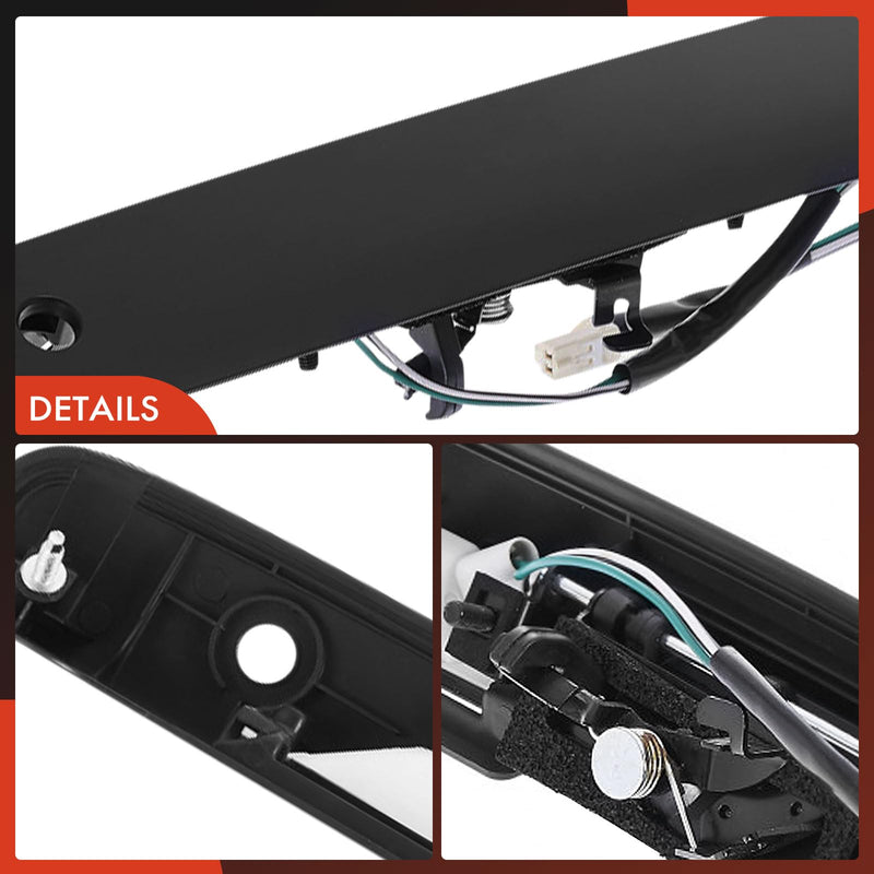 A-Premium Rear Tailgate Liftgate Handle w/Garnish Compatible with Toyota Sienna 1998-2003 & Sequoia 2001-2007, Primed Black, Replace# 69090-08010, 6909008010