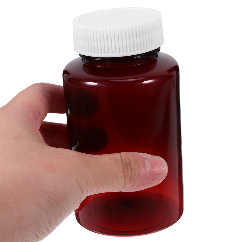 iplusmile 12 Pack Plastic Medicine Bottles with Caps 4.33X2.36X2.36In Empty Pills Medicine Containers Leak-Resistant for Travel and Home Storage 11.00X6.00X6.00CM Dark Red