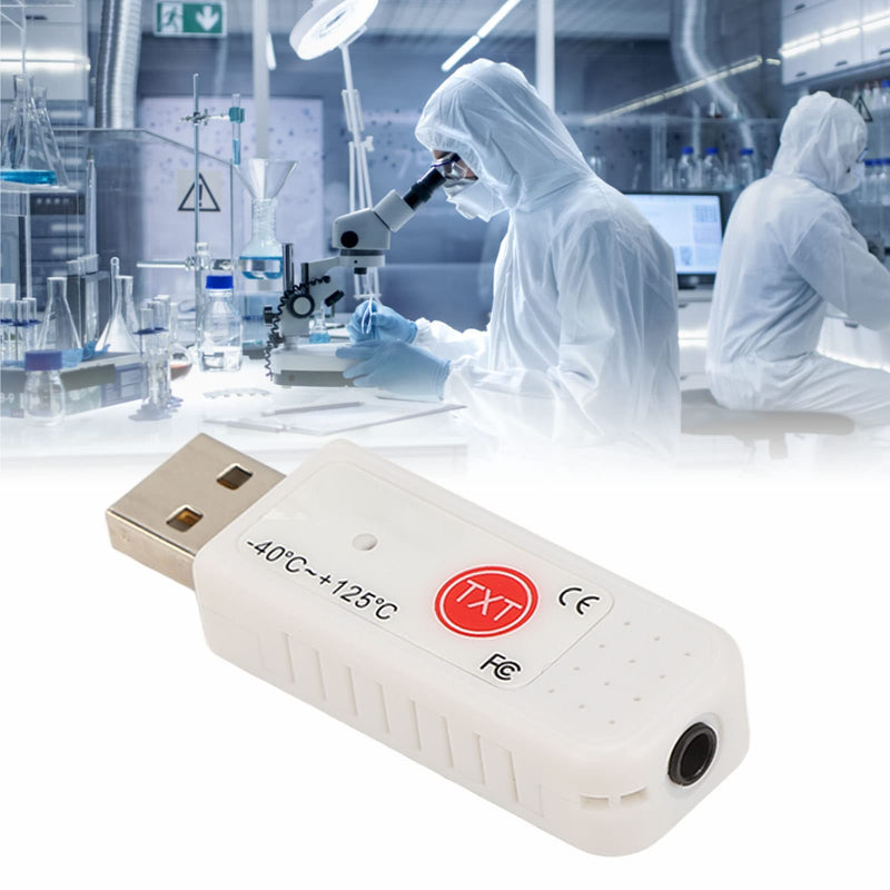Hilitand TEMPer2 USB Computer Thermometer Inside and Outside,Dual Temperature Sensor Logger, Ambient Temperature Monitoring Data Recorder,Upper Lower Limit Temperature Alarm,for Warehouse/Mall