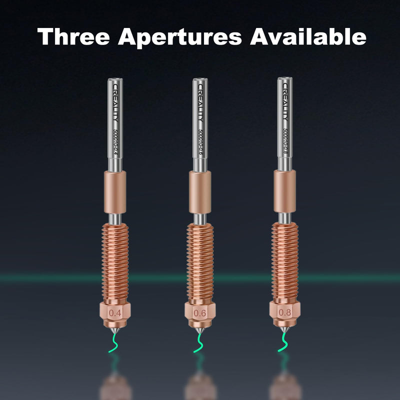 4PCS Unicorn Quick-Swap Nozzle for Creality K1C Nozzle Kit | 0.4mm, 0.6mm, 0.8mm High Flow Nozzle Kit with Titanium Alloy Heat Break, Hardened Steel nozzle for Ender 3 V3/Ender 3 V3 Plus K1C / Ender 3 V3