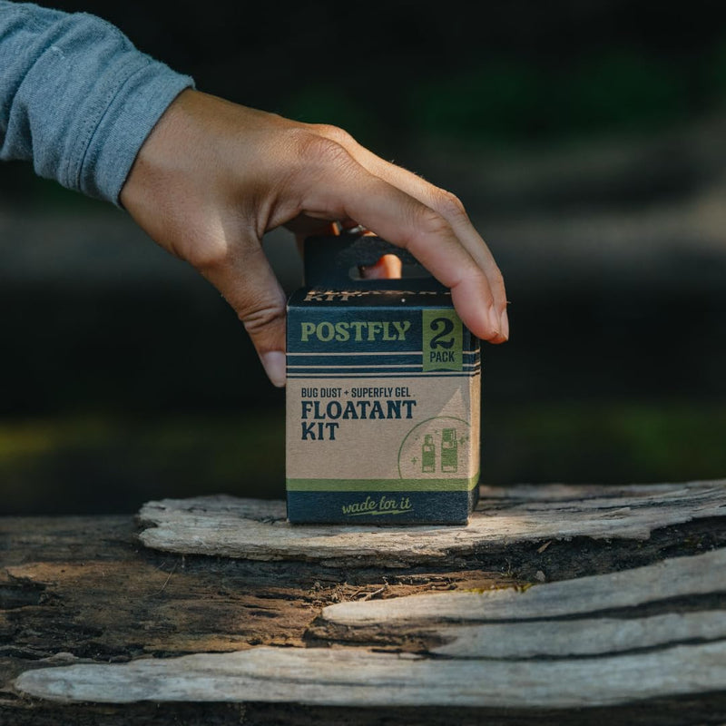 Postfly Fly Floatant Kit | Make Any Fly Float | Dry Shake and Gel | 2 Pack | Made in USA