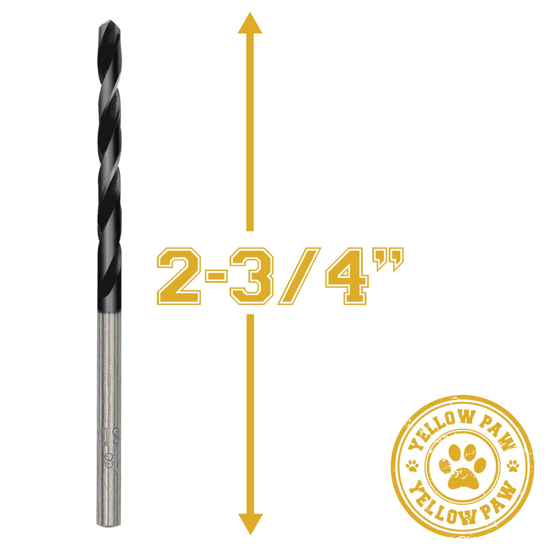 1/8 Inch Drill Bit (3 Pack) Industrial Grade M35 Cobalt Titanium Aluminum Nitrite - 1/8" Diameter & Total Length of 2-3/4" with Working Length of 1-1/4" Easily Drill Into Metal, Steel, & Aluminum 1/8 in 3