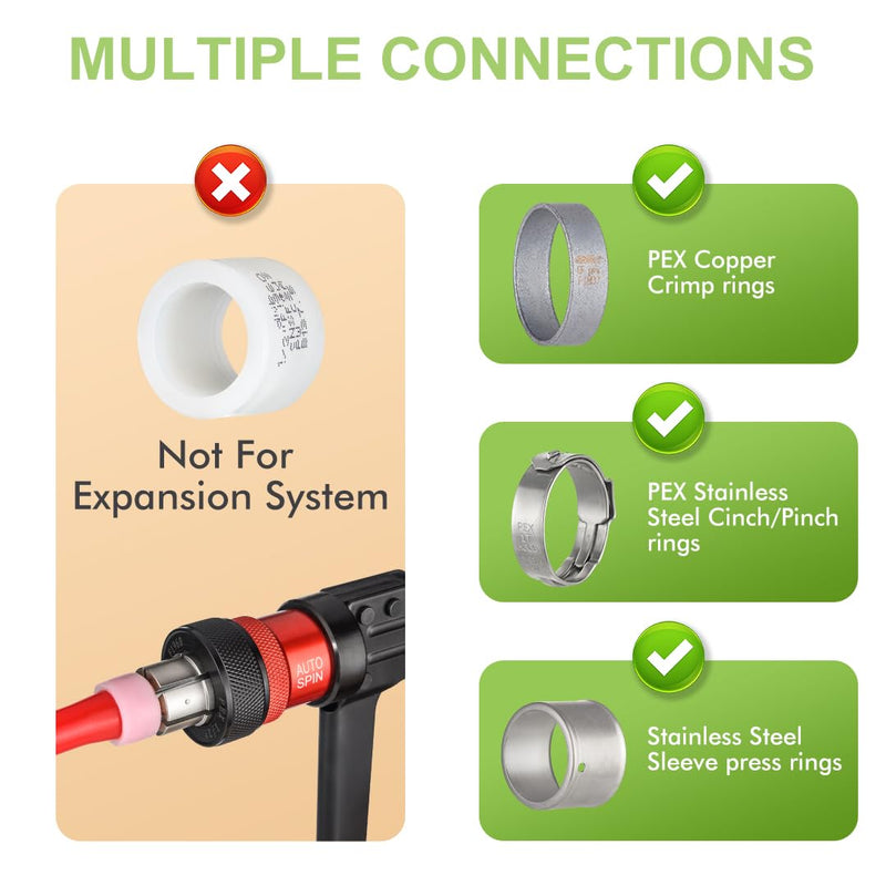 30 PACK ORIANSE 3/4 Inch Pex Combo Fittings Set, 10 Each Elbow Tee Coupling, For Pex-B Pipe with Stainless Steel Cinch Clamp or Copper Ring Connection, No Lead Brass, ASTM F1807 3/4" Pex Coupling,Elbow,Tee 10 Each Pack