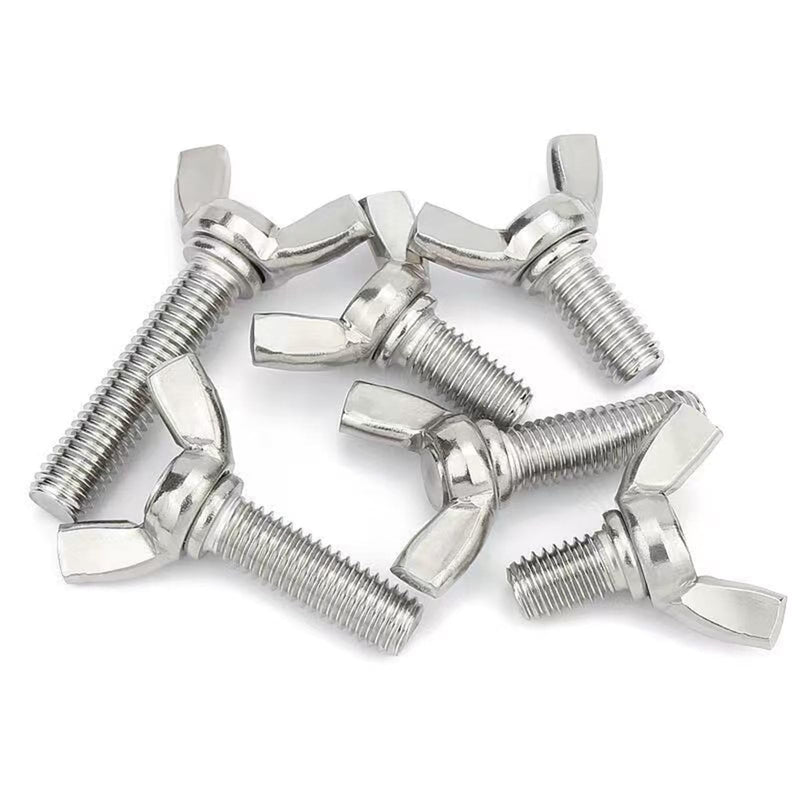 M5-0.8 x 25mm 304 Stainless Steel Wing Butterfly Screws Bolts,Wing Bolt,Machine Fastener,Thumb Hand Screws for Electronic Equipment,10 Pcs M5-0.8x25mm（10 Pcs）