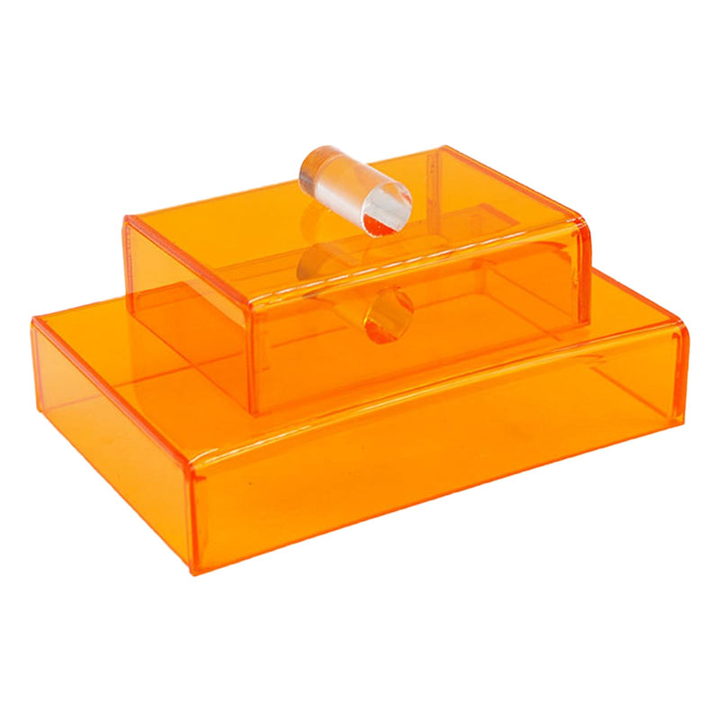 Dental Curing Light Protector Box Orange Ultraviolet Shield Cover Box with 2 Size (Small) Small