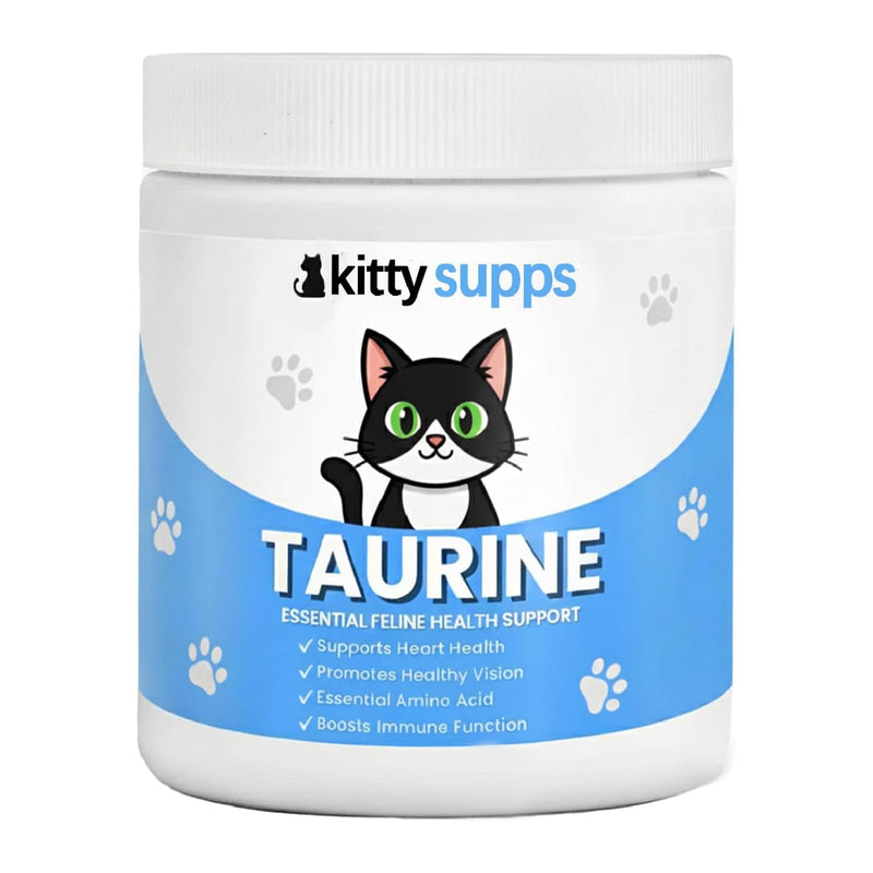 Taurine Supplement for Cats,KittySupps Taurine for Cats - Supports Heart, Eyes & Immunity, Promotes Energy & Healthy Coat, 200 Gram Powder Supplement.