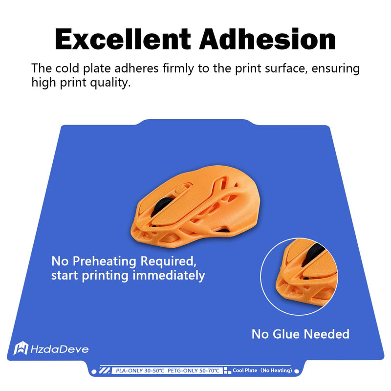 Cool Plate for Creator 5/Creator 5 Pro Cold Plate No Heating No Glue Low-Temp Printing Cold Bed Smooth Cool Build Plate Removable Printer Bed Platform for Flashforge Creator 5/Pro Cool Plate