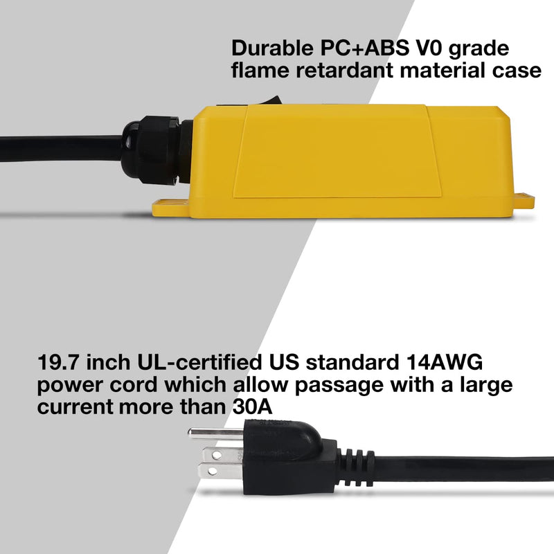 Automatic Vacuum Switch Allow Power Tool/Table Saw to Turn Vac Cleaner/Accessory On and Off Automatically, Load Sensing, On Delay Prevent Circuit Overload, Shop Dust Collector Off Delay