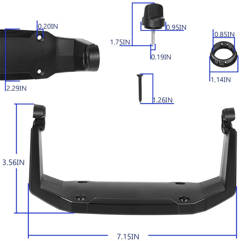 740146-1 Gimbal Mount Kit Adjustable Fishfinder Mounting Bracket Compatible with Humminbird GM H7 Gimbal Mount for Helix 7 Fish Finders