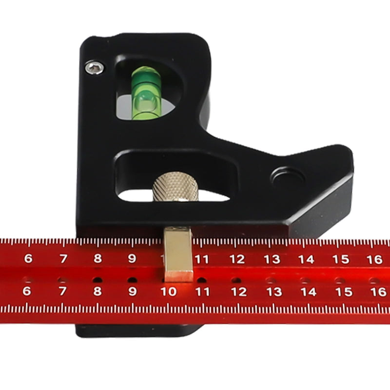Combination Square Tool, Stainless Steel Movable Square Ruler for Angle/Measuring Marks and Drawing, Woodworking Tools, 45-90 Degree Marking(400mm) 400mm