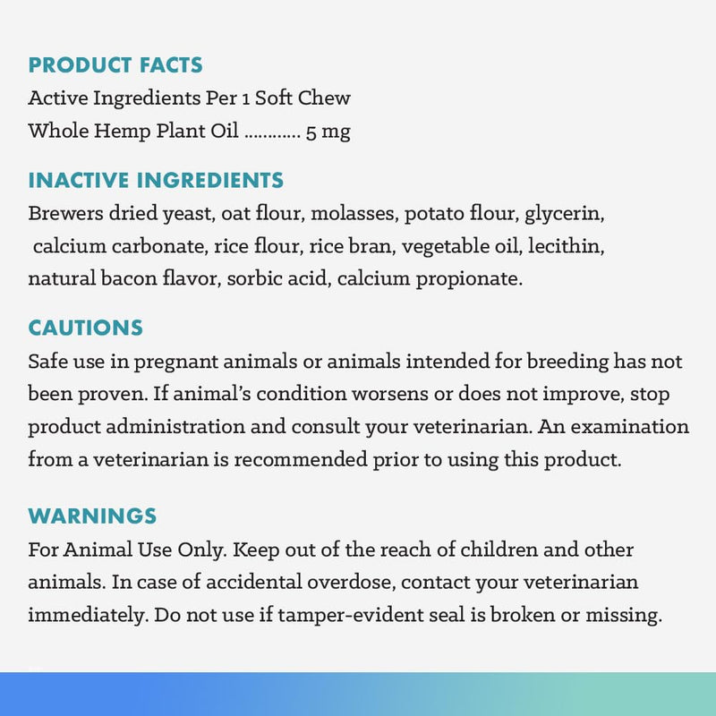 iHeartDogs Hemp Calming & Mobility Chews for Dogs - Dog Anxiety Relief Bites with Hemp - Bacon Flavored Dog Calming Treats for Anxiety, Stress, & Joint Movement - PawsPlanet Australia