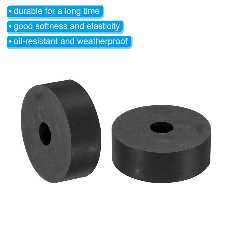 PATIKIL Multi Purpose Rubber Spacer, 6 Pcs 2.4"OD 0.59"ID 0.8"Thickness Neoprene Round Anti-Vibration Isolation Pads Isolator Rubber Bushings Spacer Washer for HVAC Bolts Car Accessories 2.4"OD 0.6"ID 0.8"Thickness