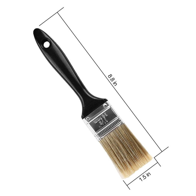 KINJOEK 30 PCS 1.5 Inch Paint Brushes Bulk, Chip Paintbrush Set for Wall House Trim, Professional Multi-Purpose Home Repair Tool Painting Brush for DIY Varnishes Cabinet Deck Fence Edge Door Craft 1.5"