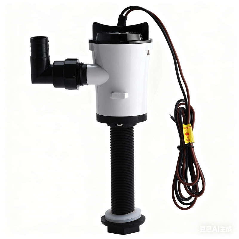 YaeMarine 12V DC 800 GPH Straight Baitwell Livewell Aerator Pump Live Bait Tank Aerator Livewell Pump Submersible Cartridge Boat Bilge Pump