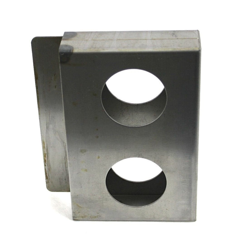 Gate Lockbox Double Hole Weldable Steel 6 7/8" x 4 1/2" x 1 1/2" Unpainted