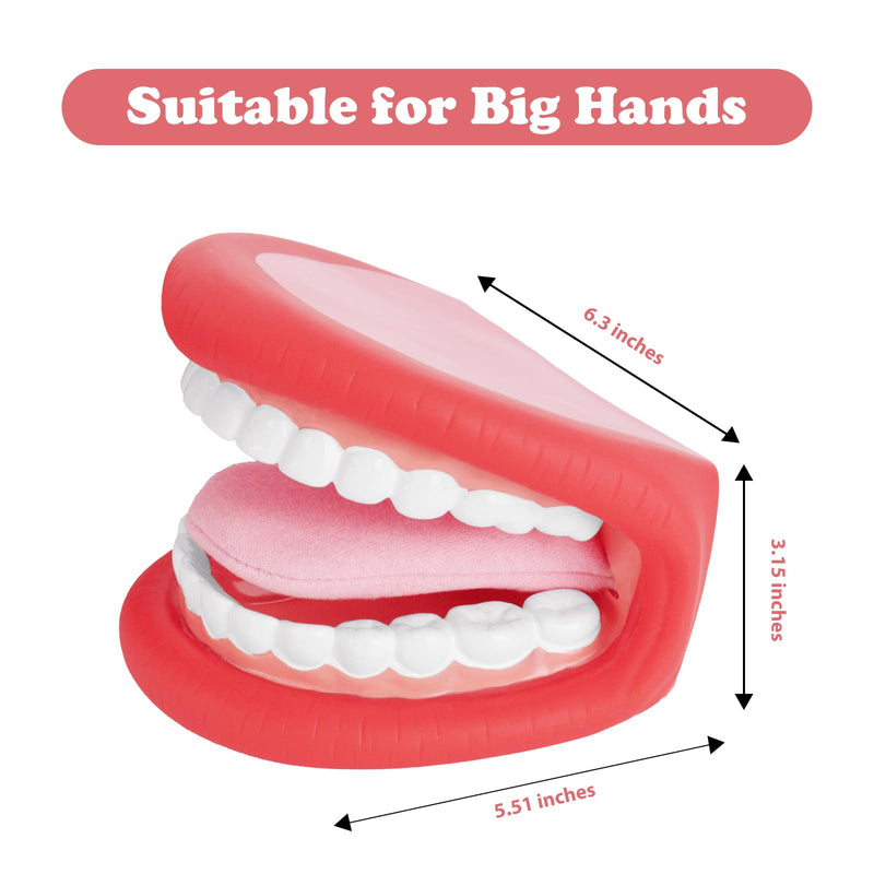 Ultrassist Large Mouth Hand Puppet with Tongue for Kids, Mouth Puppet for Speech Therapy, Include Toothbrush & Storage Bag