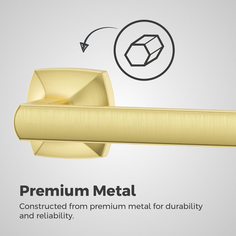 Pfister Vaneri Wall-Mounted Toilet Paper Holder with Brushed Gold Finish - Premium Metal Construction Bathroom Hardware for Modern Bathroom Decor and Accessories BPHVRI0BG