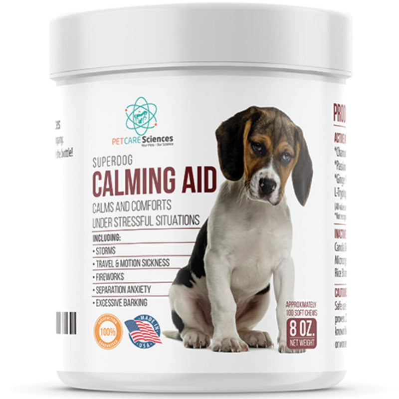 Calming Chews for Dogs or to Calm Puppy - Natural Dog Anxiety Relief - Anti Car Motion Sickness for Dog Calming Treats - Made in The USA - 100 Tasty Turkey Flavor Chews