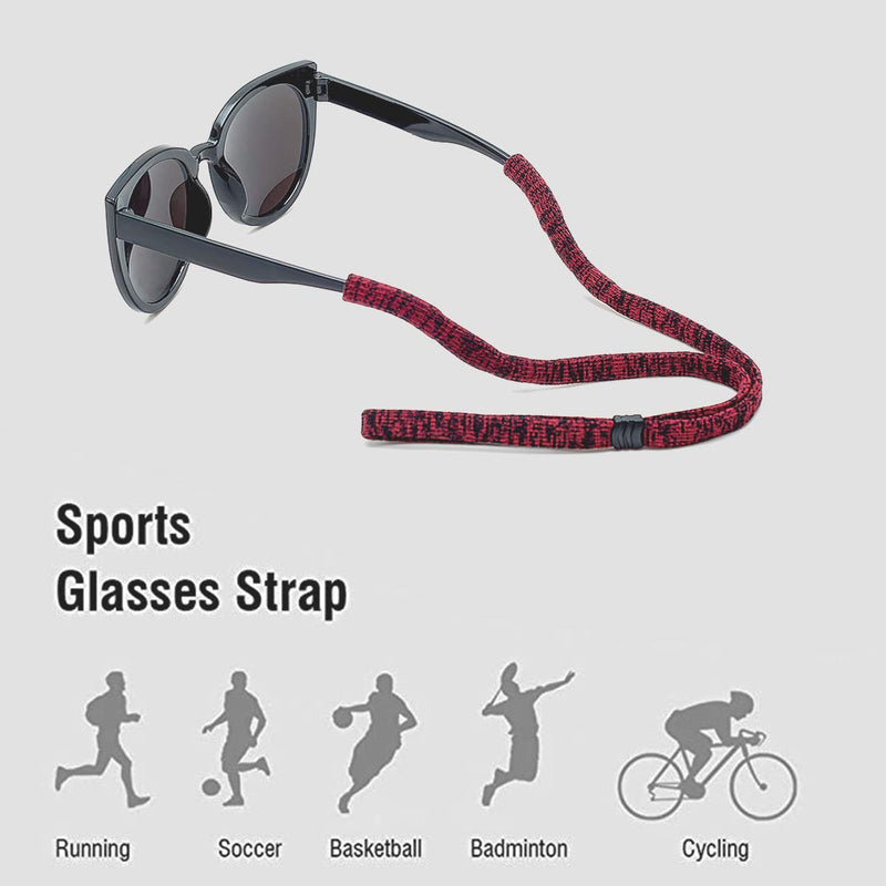 Glasses Strap (Pack of 6) Adjustable Eyeglasses Strap Sunglass Holder Strap Men Women 6 Pack（colorful） - NewNest Australia